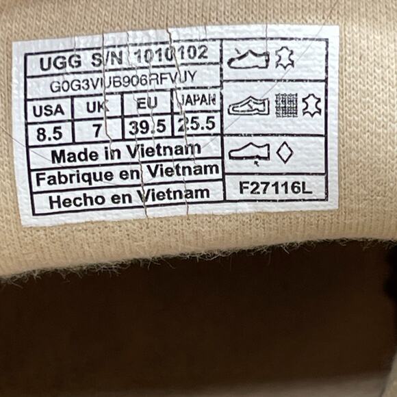 UGG Caleel Flat Mule Shoes Womens Size 8.5 Slip On Brown Leather Casual Comfort - Picture 8 of 8